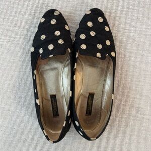 Dolce & Gabbana Black and Cream Polka Dot Flats
